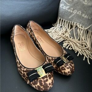 Stunning Ferragamo flats.  Excellent condition.  8M